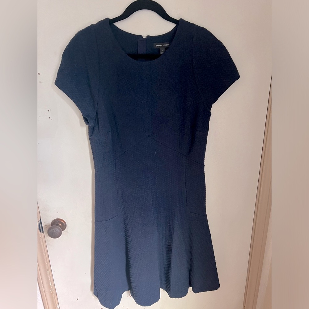 Short sleeve fit and flare dress